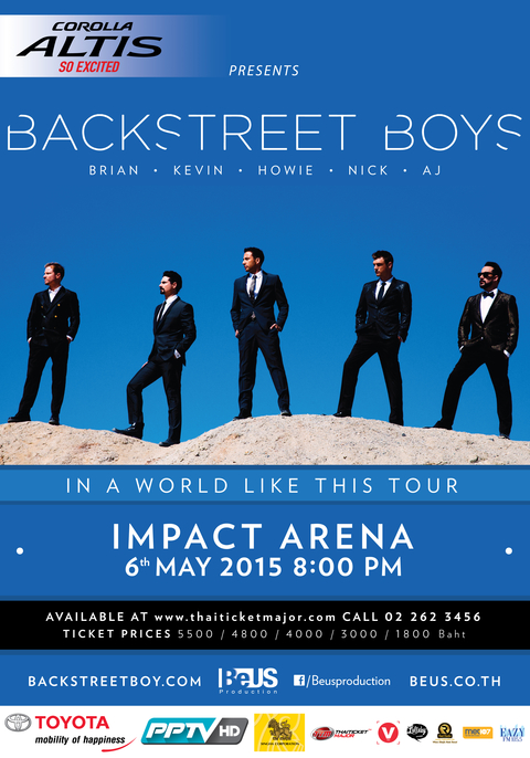 BACKSTREET BOYS IN A WORLD LIKE THIS TOUR