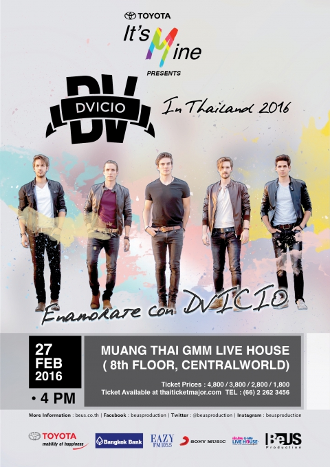 “TOYOTA IT’S MINE PRESENTS DVICIO IN THAILAND 2016 “ENAMORATE CON DVICIO”